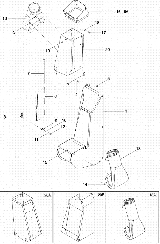 Схема запчастей Case IH 620 - (09C-05) - DRUM OUTLETS - REAR - 6 ROW WIDE, NO. 1, 2, 3, 4, 5, 6, 6 ROW NARROW, NO. 1,2 ,5, 6, 4 ROW WIDE, NO. 1, 2, 3, 4 (15) - HANDLING SYSTEM