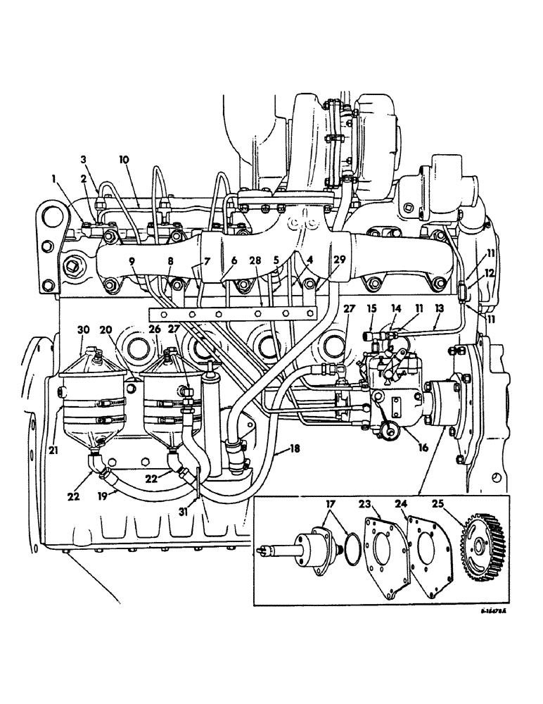 Схема запчастей Case IH 21206 - (E-06) - FUEL SYSTEM, FUEL INJECTION PUMP, CONNECTIONS AND PIPES (02) - FUEL SYSTEM