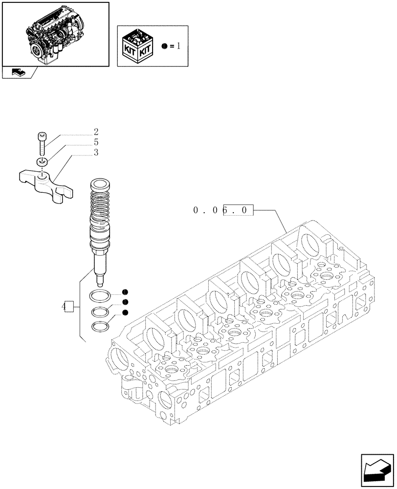 Схема запчастей Case IH F3CE0684E E004 - (0.14.8) - INJECTOR & RELATED PARTS (504229189) 