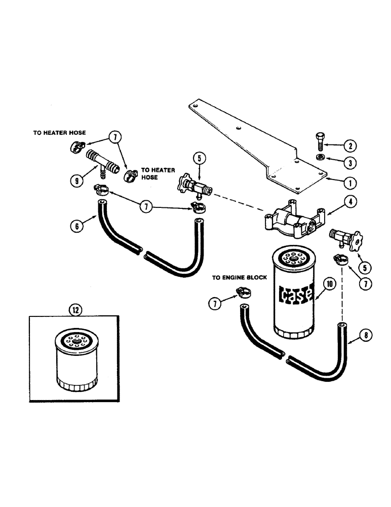 Схема запчастей Case IH 4890 - (2-09A) - WATER FILTER, 674 CUBIC INCH DIESEL ENGINE (02) - ENGINE