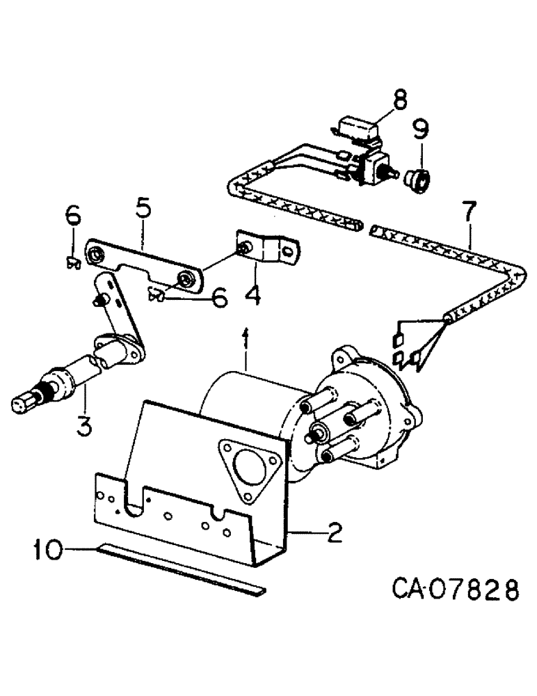 Схема запчастей Case IH 4586 - (08-26) - ELECTRICAL, WINDSHIELD WIPER MOTOR ASSY AND CONNECTIONS (06) - ELECTRICAL