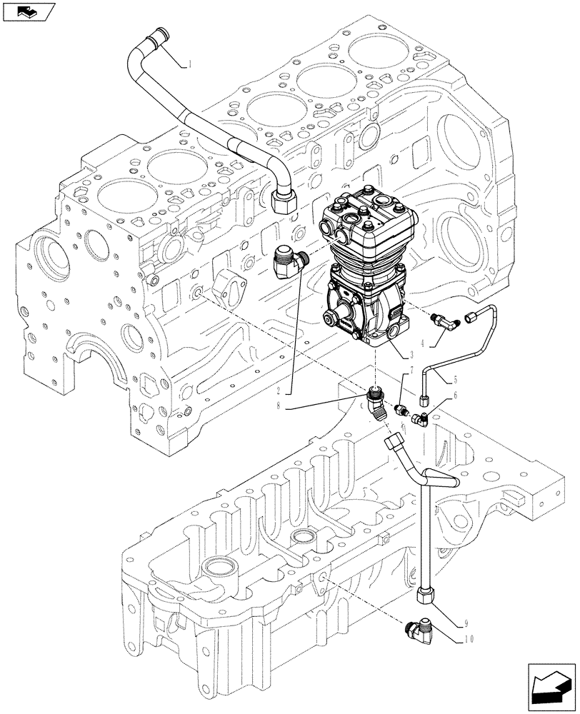 Схема запчастей Case IH PUMA 230 - (33.224.0101[01]) - ABS SYSTEM - PNEUMATIC TRAILER BRAKE - AIR COMPRESSOR (VAR. 743965-743966-743967) (33) - BRAKES & CONTROLS