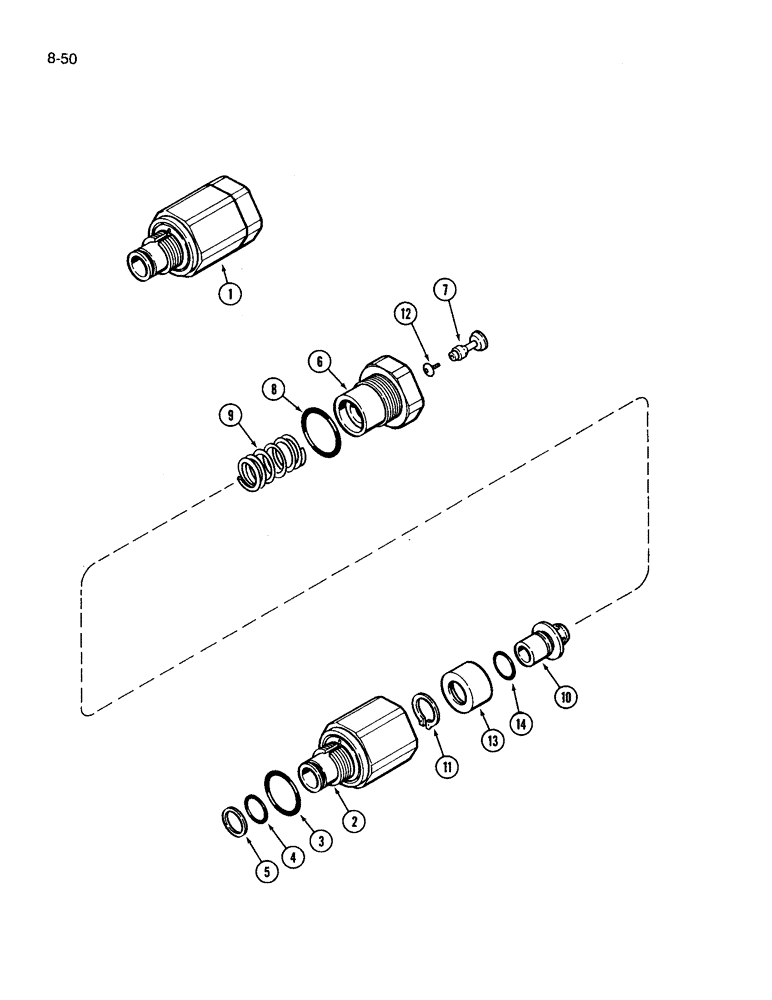 Схема запчастей Case IH 3394 - (8-50) - REMOTE VALVE ASSEMBLY, FIRST AND SECOND SECTION WITH LOAD CHECK (08) - HYDRAULICS