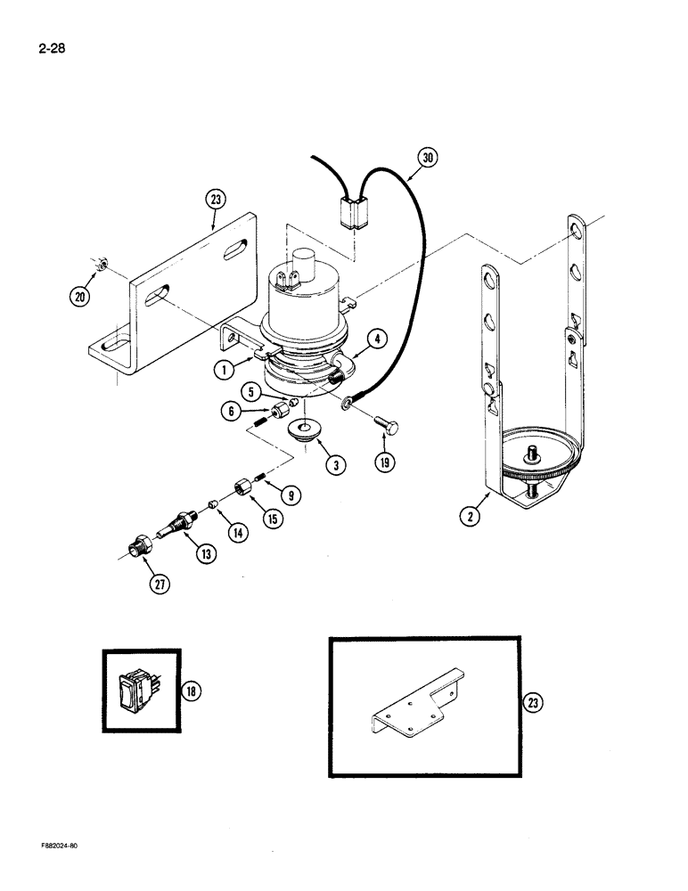 Схема запчастей Case IH 9180 - (2-28) - ETHER STARTING SYSTEM (02) - ENGINE