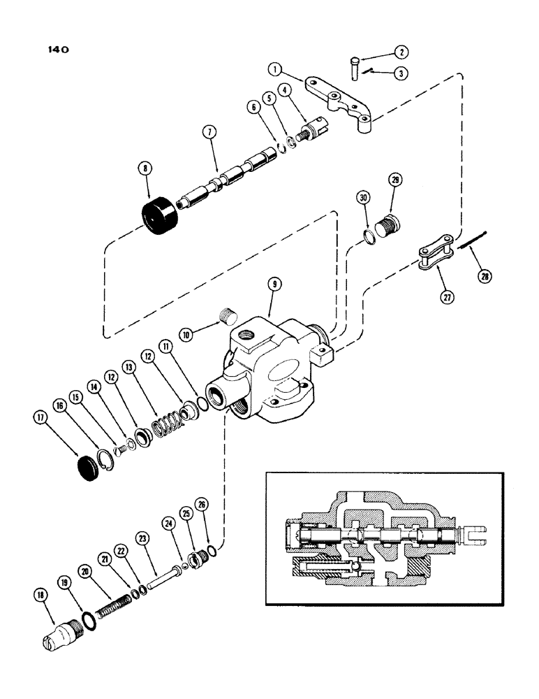 Схема запчастей Case IH 1200 - (140) - STEERING VALVE (05) - STEERING