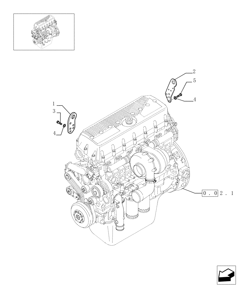 Схема запчастей Case IH STEIGER 380 - (02-59) - HOOKS - ENGINE, STX & STEIGER 380 / 430 (02) - ENGINE