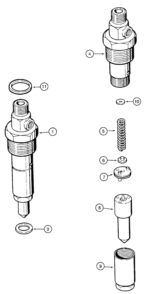 Схема запчастей Case IH 3150 - (03-028) - FUEL INJECTION NOZZLE (01) - ENGINE