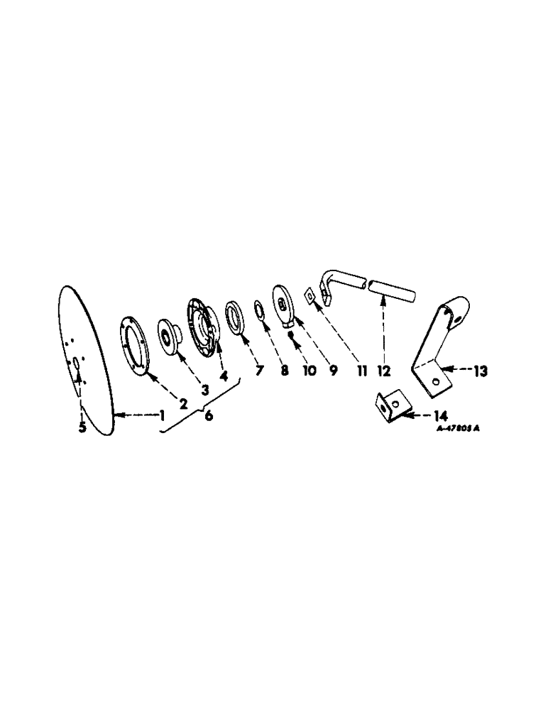 Схема запчастей Case IH 449A - (E-55) - DISK MARKER ATTACHMENT 