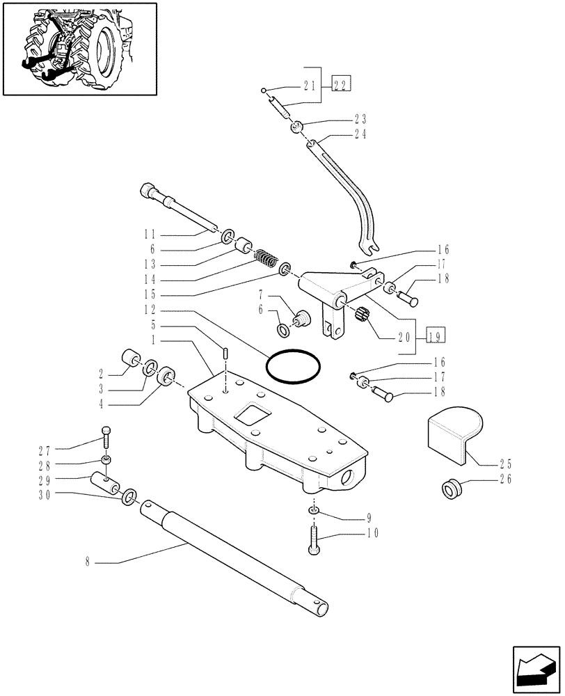 Схема запчастей Case IH MAXXUM 100 - (1.89.6[01]) - TOOLING CONNECTION UNIT (STD + VAR.330840-331840-331914) (09) - IMPLEMENT LIFT