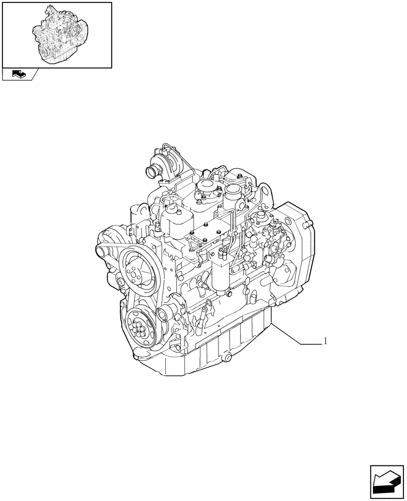 Схема запчастей Case IH F4GE9484K J601 - (0.02.1) - ENGINE (504103830) 