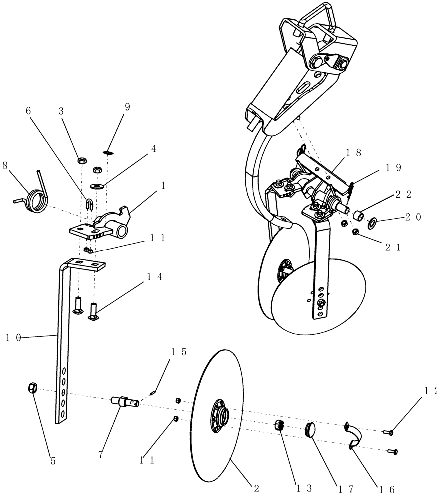 Схема запчастей Case IH ATX700 - (08.050.1) - ASSEMBLY, DISC LEVELLER Related Equipment