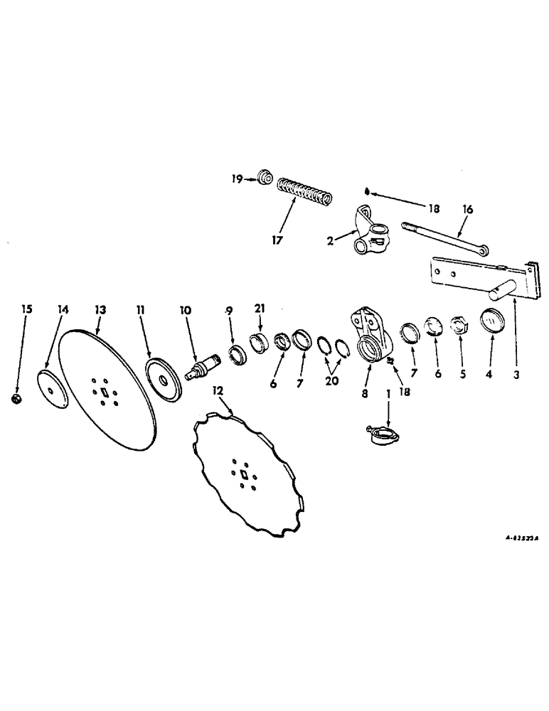 Схема запчастей Case IH 540 - (AB-06) - ROLLING COLTER, CUSHION SPRING, PRECISION BEARING SINGLE ARM 