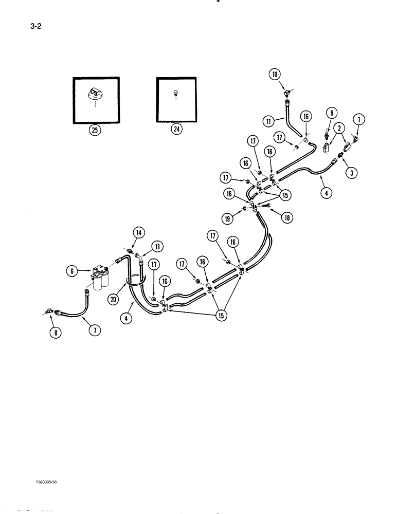 Схема запчастей Case IH STEIGER - (3-02) - FUEL LINE SYSTEM, 855 ENGINE (03) - FUEL SYSTEM