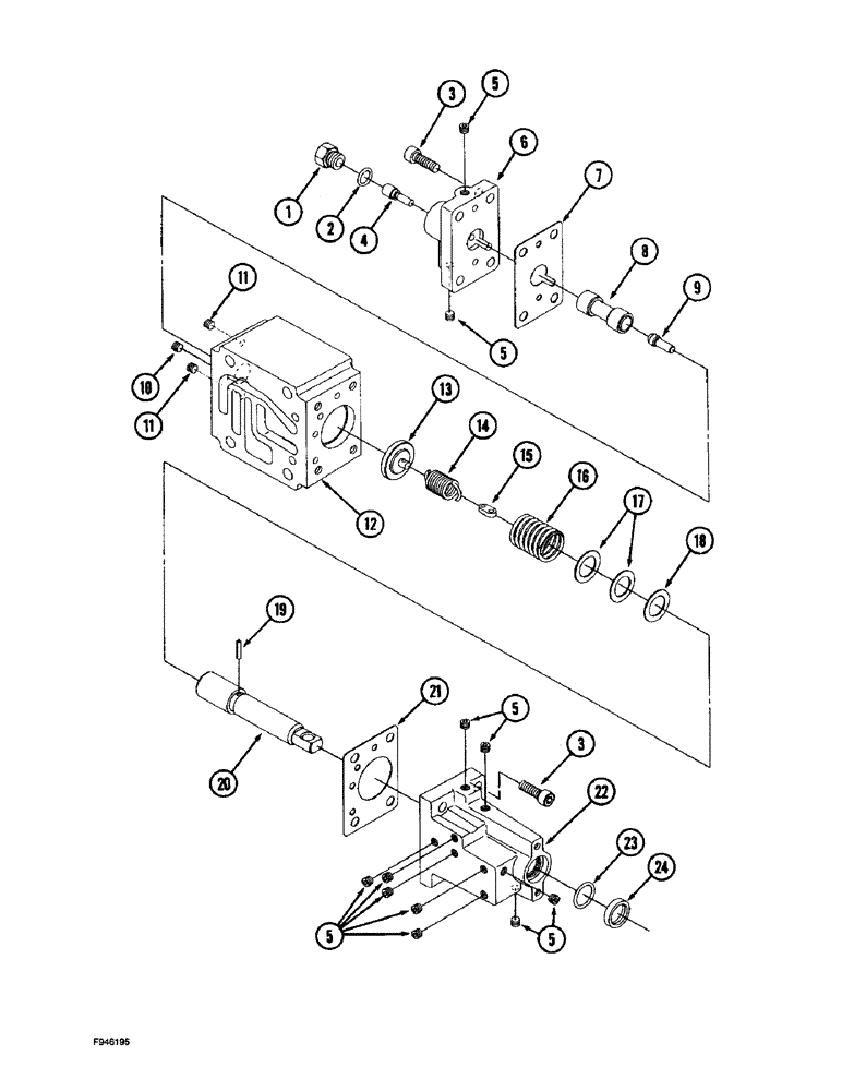 Схема запчастей Case IH 9270 - (6-061C) - SYNCHROSHIFT TRANSMISSION ASSEMBLY CONTROL VALVE (06) - POWER TRAIN