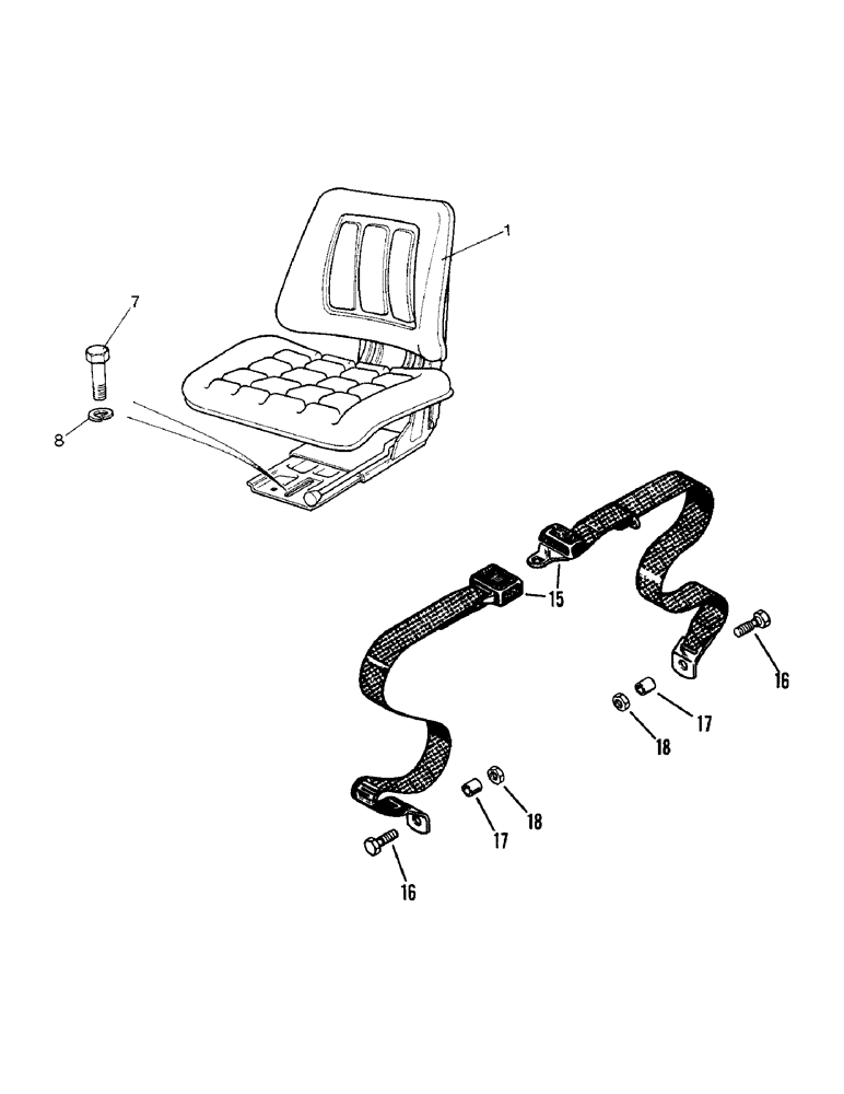 Схема запчастей Case IH 1290 - (T-09) - SEAT ASSEMBLY (10) - OPERATORS PLATFORM/CAB