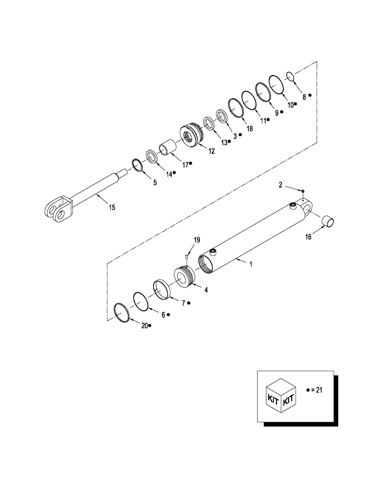 Схема запчастей Case IH STEIGER 435 - (08-41[01]) - CYLINDER ASSY - THREE POINT HITCH, ASN Z8F109422 (08) - HYDRAULICS