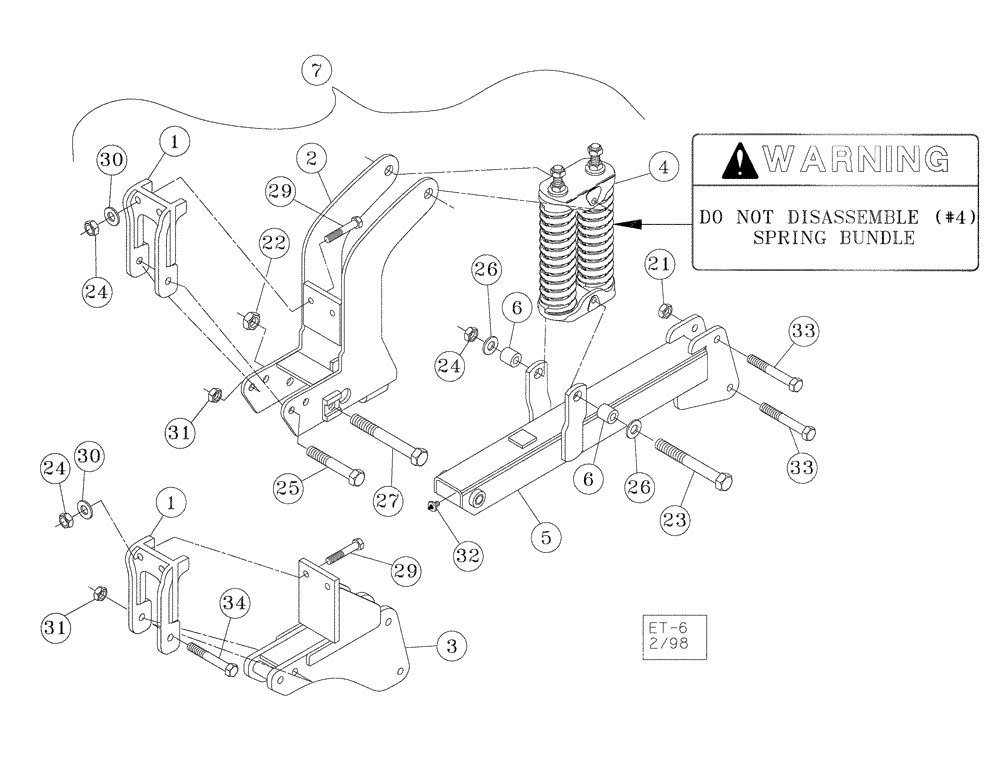 Схема запчастей Case IH 2500 ECOLO-TIL - (75.200.01) - SHANK MOUNT ASSEMBLY 2007 AND PRIOR UNITS (75) - SOIL PREPARATION