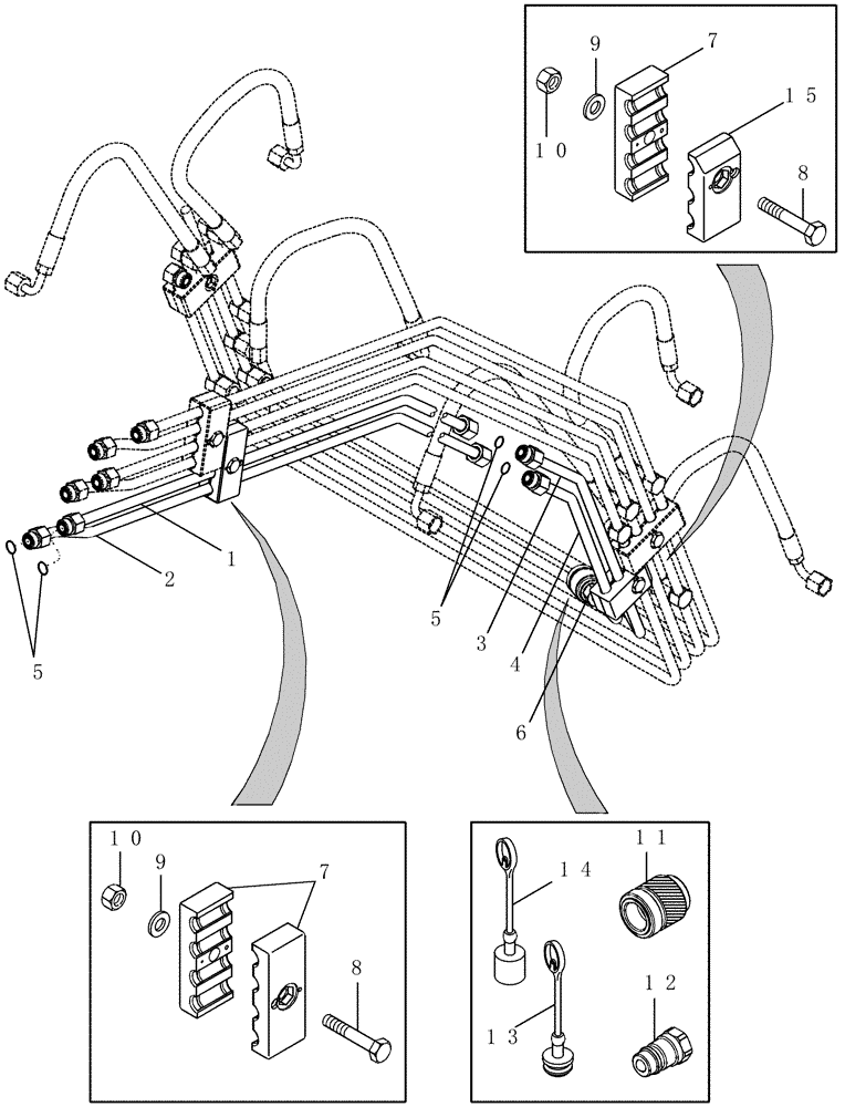 Схема запчастей Case IH LX232 - (08-03) - HYDRAULICS - AUXILIARY (08) - HYDRAULICS