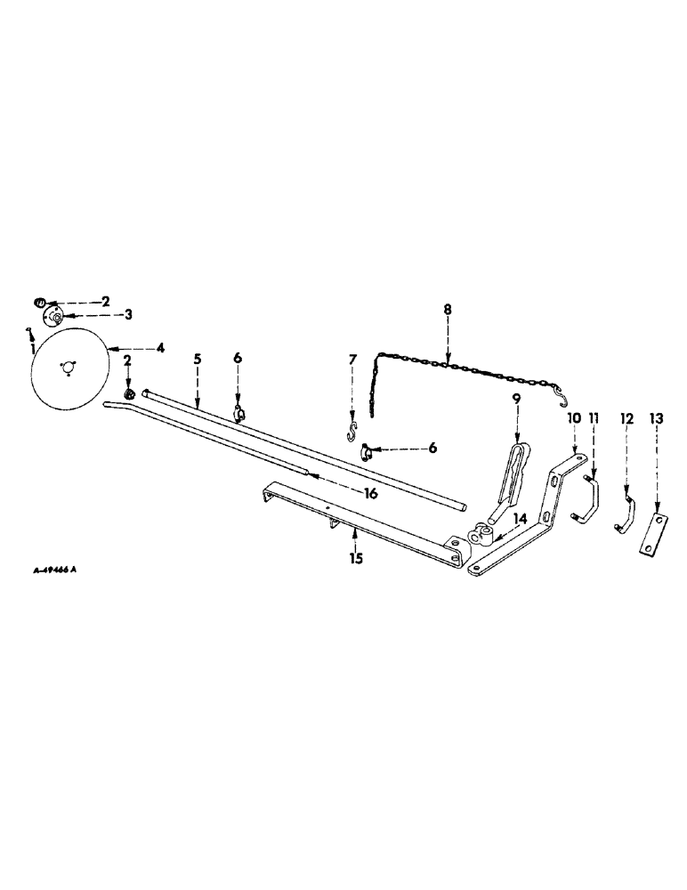 Схема запчастей Case IH 184 - (A-46) - UNIVERSAL MARKER UNIT, DISK-TYPE, OPEN BEARING 