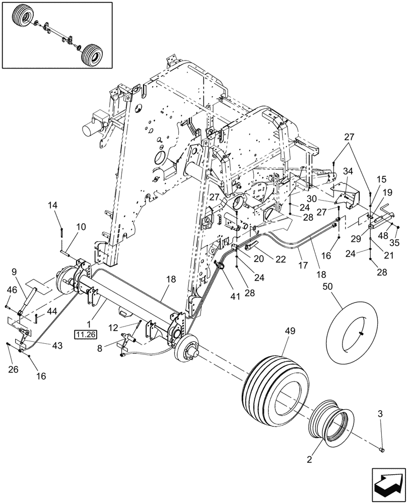 Схема запчастей Case IH RB464 - (11.25) - BRAKES (11) - WHEELS