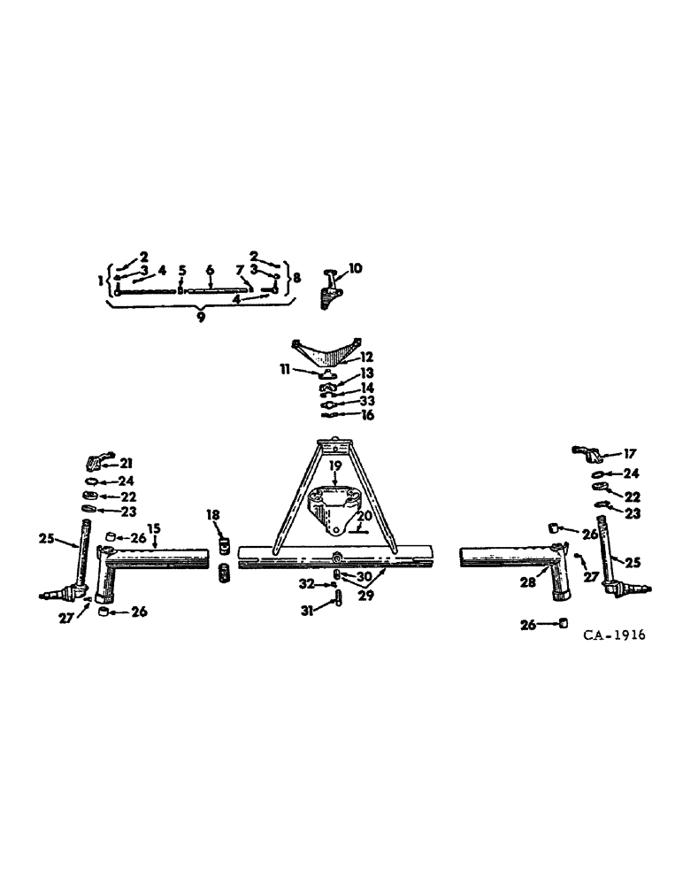 Схема запчастей Case IH 1486 - (14-05) - SUSPENSION, ADJUSTABLE WIDE TREAD FRONT AXLE, MODELS WITH TRICYCLE FRONT UPPER BOLSTER Suspension