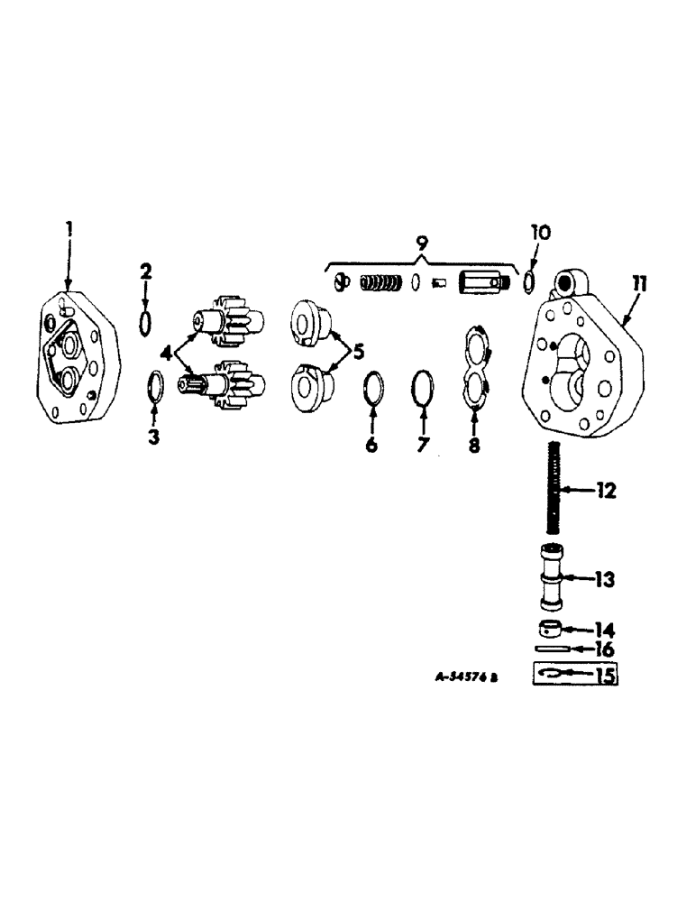 Схема запчастей Case IH 460 - (169) - HYDRAULIC SYSTEM, HYDRAULIC POWER STEERING PUMP, THOMPSON (07) - HYDRAULIC SYSTEM