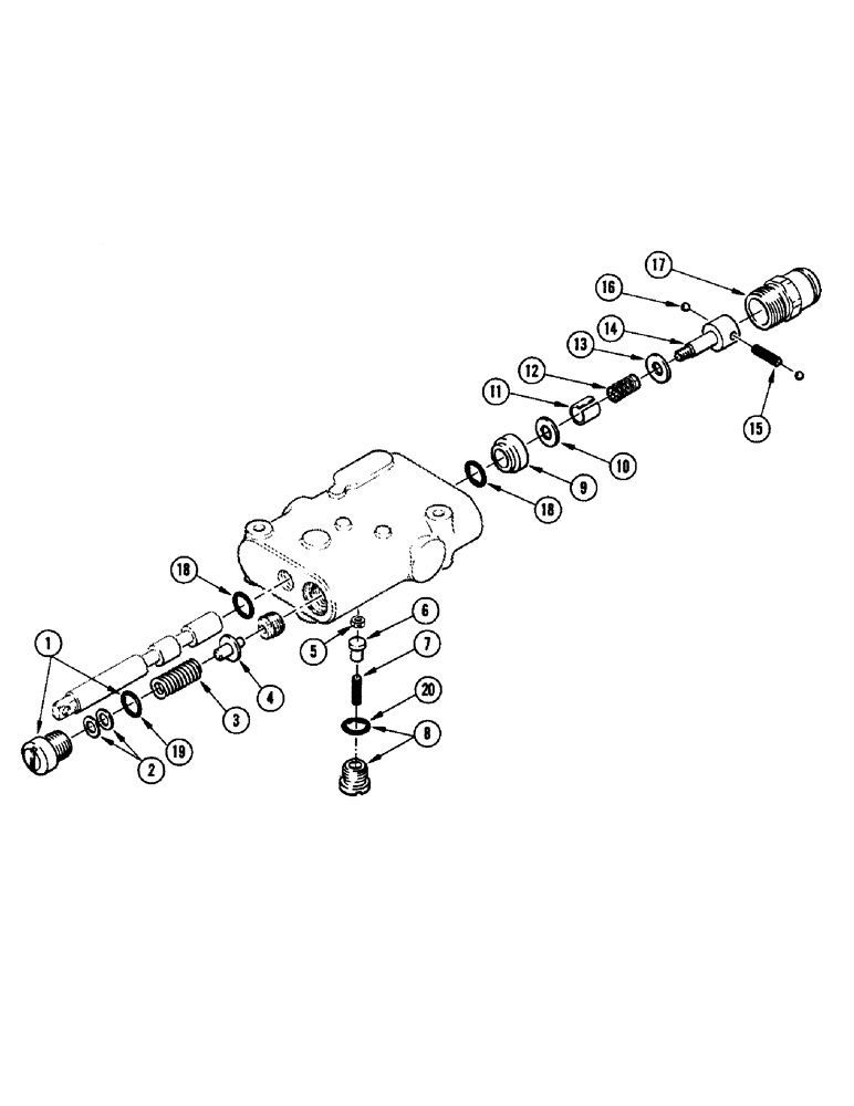 Схема запчастей Case IH 1075 - (010) - F37155 CONTROL VALVE, HEADER LIFT (35) - HYDRAULIC SYSTEMS