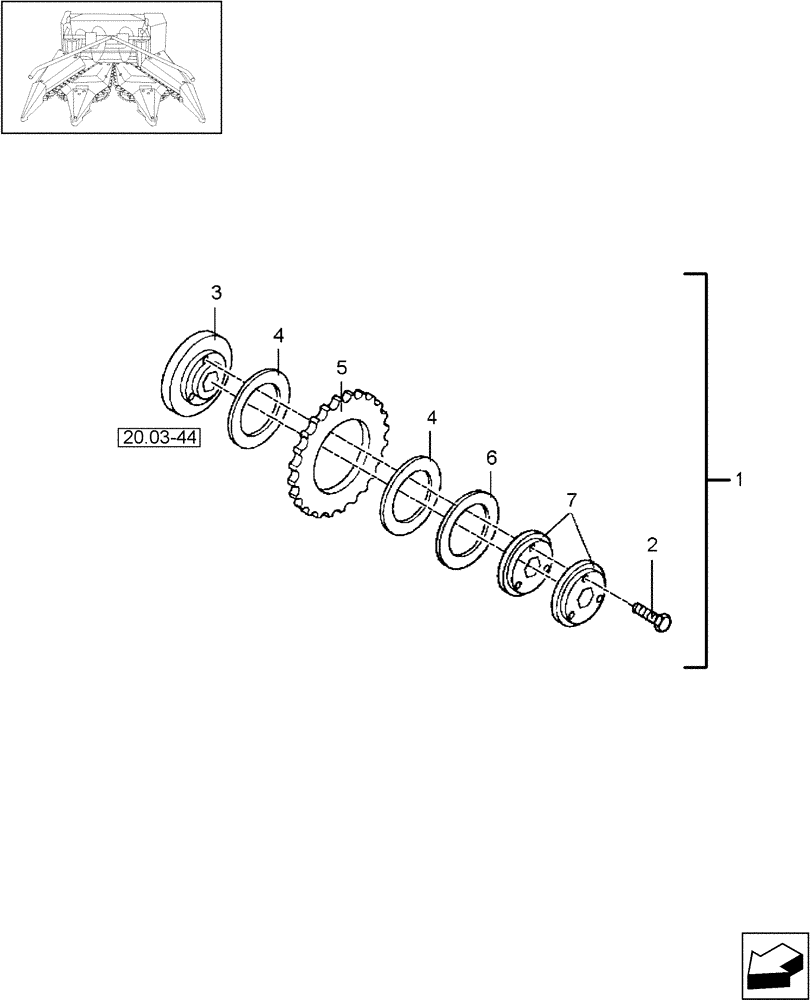 Схема запчастей Case IH HDX3R - (20.05) - AUGER, CLUTCH (58) - ATTACHMENTS/HEADERS