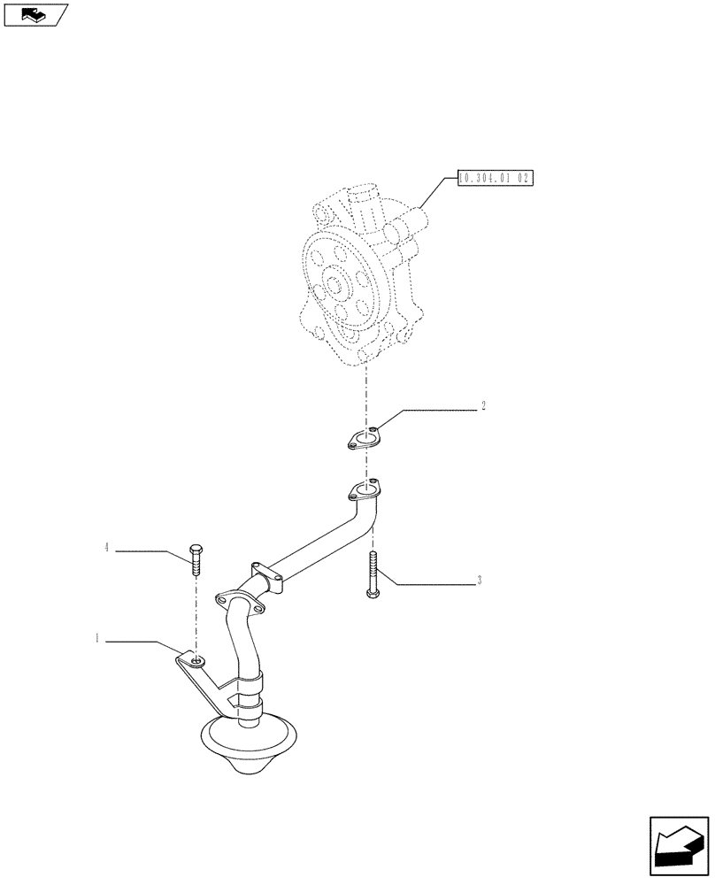 Схема запчастей Case IH F3BFE613D A004 - (10.304.05) - PIPING - ENGINE OIL (504069940) (10) - ENGINE