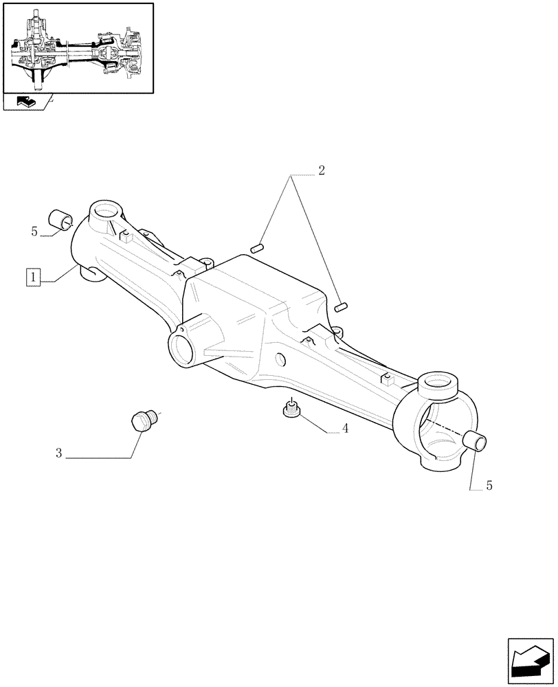 Схема запчастей Case IH MAXXUM 140 - (1.40.5/01) - (CL.4) SUSPENDED FRONT AXLE W/MULTI-PLATE DIFF. LOCK AND ST. SENSOR - BOX (VAR.330429) (04) - FRONT AXLE & STEERING