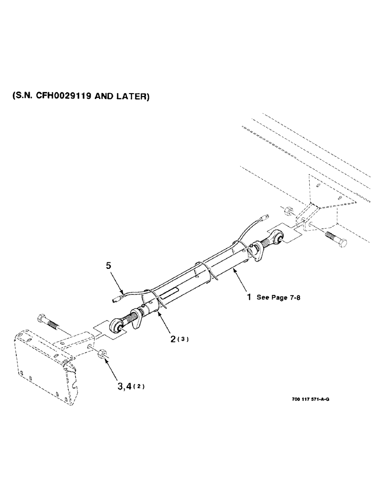 Схема запчастей Case IH 8830 - (7-06) - HEADER LINKAGE MOUNTING ASSEMBLY, UPPER, SERIAL NUMBER CFH0029119 AND LATER (09) - CHASSIS