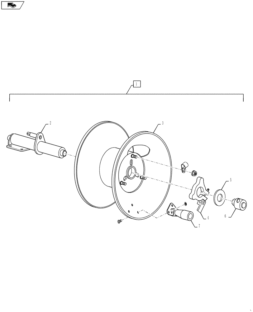 Схема запчастей Case IH 810 - (78.120.03.AI) - PRESSURE WASHER HOSE REEL (78) - SPRAYING