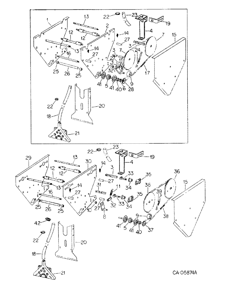 Схема запчастей Case IH 500 - (YA-27) - DRIVE UNIT AND MOUNTING, FOR HERBICIDE AND INSECTICIDE, UNIT MOUNTED 