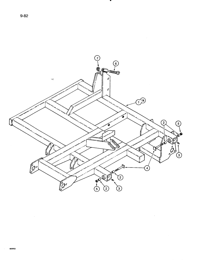 Схема запчастей Case IH 8500 - (9-082) - DRILL FRAME SECTION NUMBER ONE, 45 FOOT WIDE DRILL (09) - CHASSIS/ATTACHMENTS