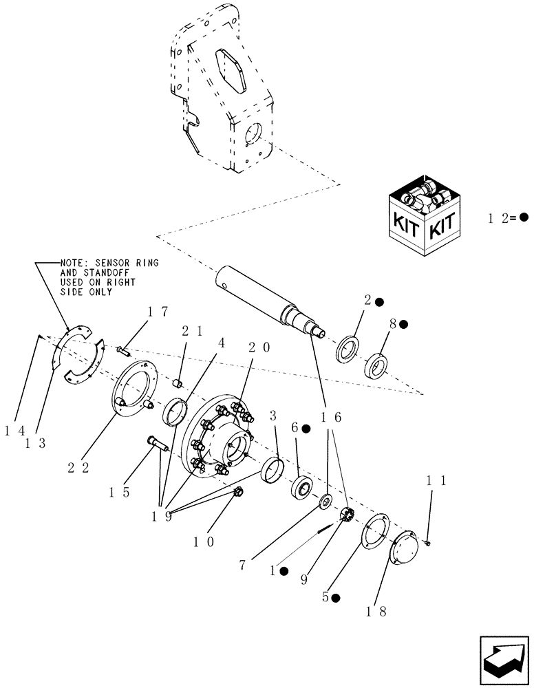 Схема запчастей Case IH 2230 - (44.103.01) - 10 BOLT SINGLE HUB 3 1/2" SPINDLE (44) - WHEELS