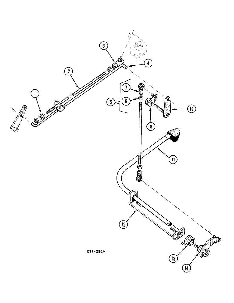 Схема запчастей Case IH 248 - (3-200) - FOOT ACCELERATOR, VERSION WITHOUT CAB (03) - FUEL SYSTEM