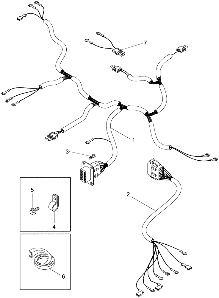 Схема запчастей Case IH P170 - (04-01) - HARNESS, ENGINE (04) - ELECTRICAL SYSTEMS