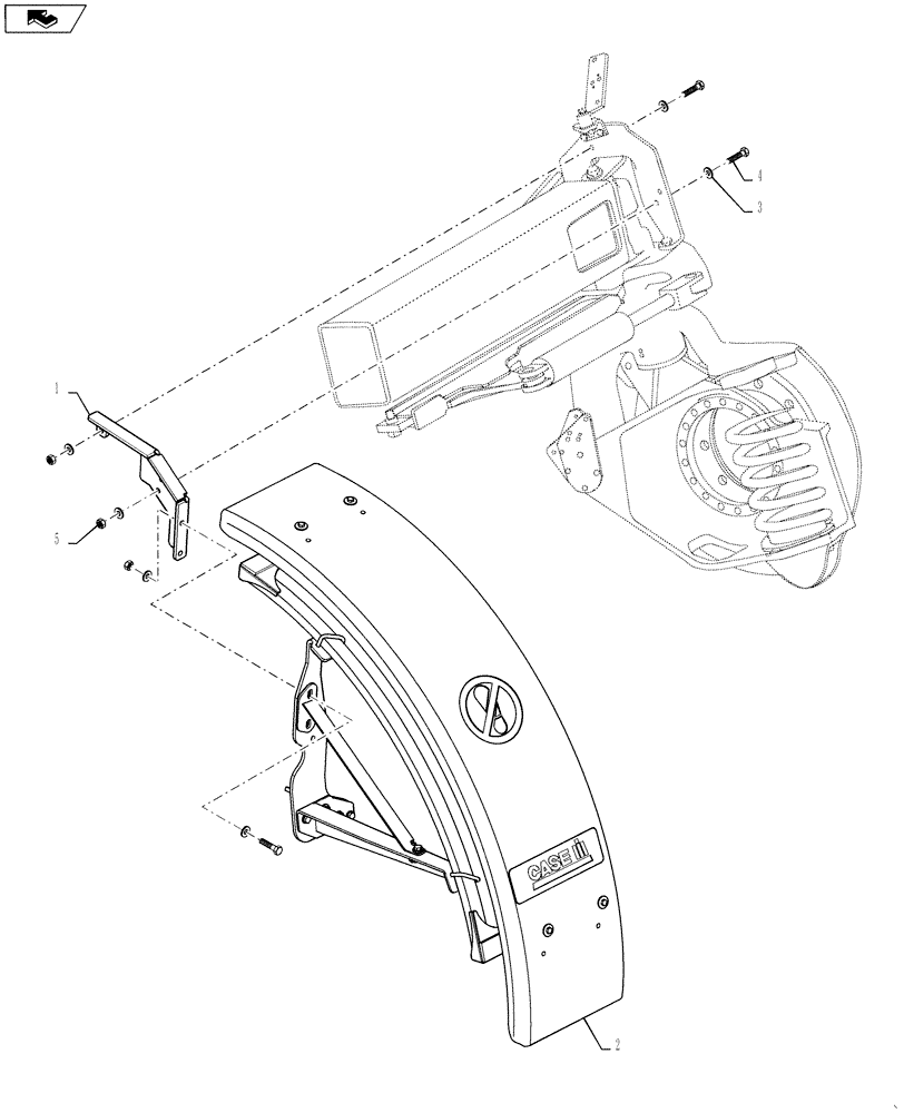 Схема запчастей Case IH 4420 - (11-001) - FENDER GROUP, RH Options