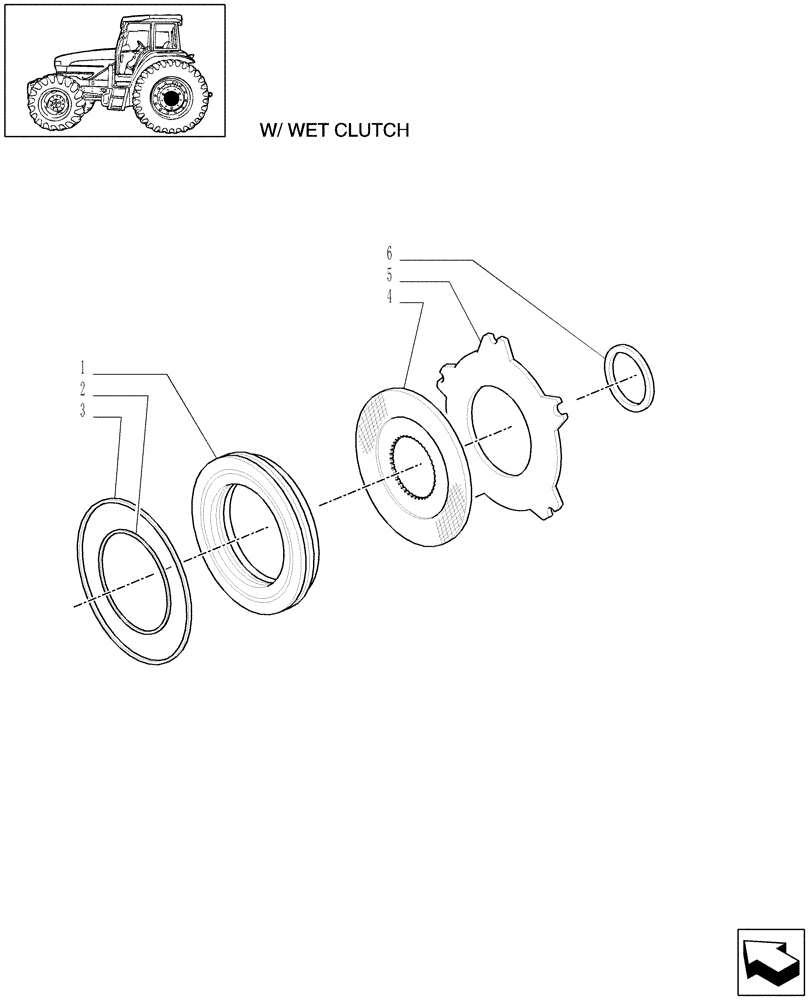 Схема запчастей Case IH MXU135 - (1.32.6/01) - (VAR.160) DIFFERENTIAL LOCK FOR STRENGTHENED WHEEL AXLE - DIFFERENTIAL LOCKS (03) - TRANSMISSION