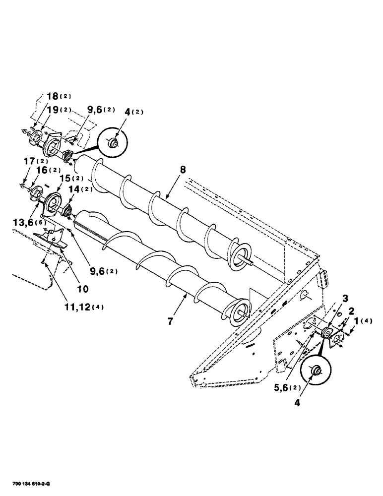 Схема запчастей Case IH SC416 - (6-02) - AUGER ASSEMBLY, LEFT (09) - CHASSIS