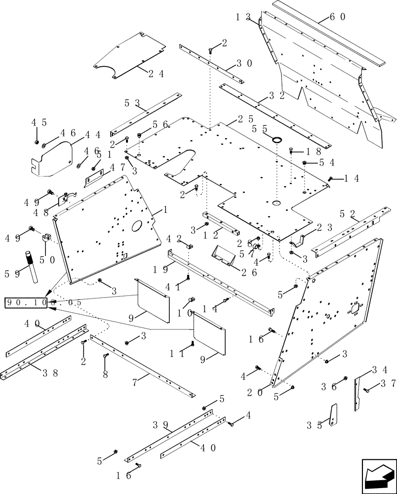 Схема запчастей Case IH 2588 - (66.260.20) - SEPARATOR - HOOD (66) - THRESHING