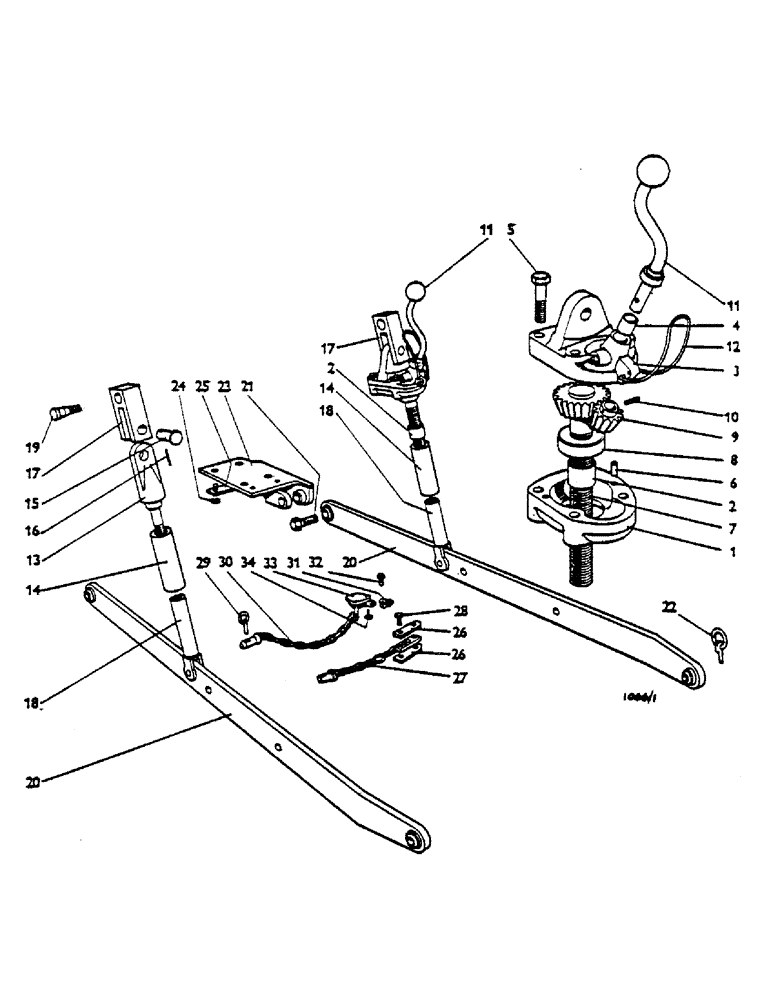 Схема запчастей Case IH 1200 - (066) - LIFT RODS AND LOWER LINKS (07) - HYDRAULIC SYSTEM