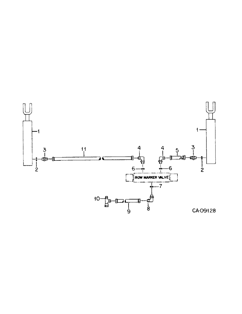 Схема запчастей Case IH 800 - (09-19) - MARKERS, HYDRAULIC MARKER CONNECTIONS, UNIT Z (08) - HYDRAULICS