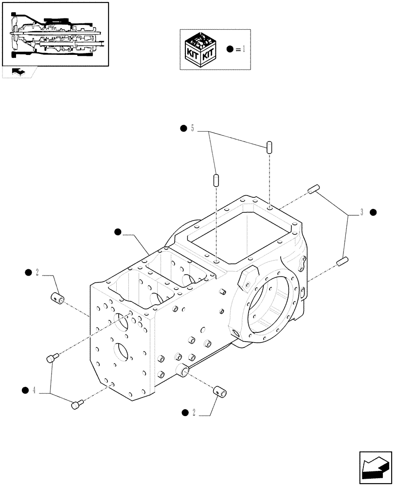 Схема запчастей Case IH FARMALL 90 - (1.21.0/04[02]) - POWER SHUTTLE E SERVO PTO FOR DIFF.LOCK - REAR TRANSMISSION BOX (VAR.330120-331120) (03) - TRANSMISSION