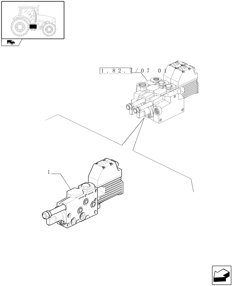 Схема запчастей Case IH PUMA 195 - (1.75.0/08) - (VAR.108-109-110) ELECTRONIC MID MOUNTED VALVES - ELECTRO-VALVE (06) - ELECTRICAL SYSTEMS