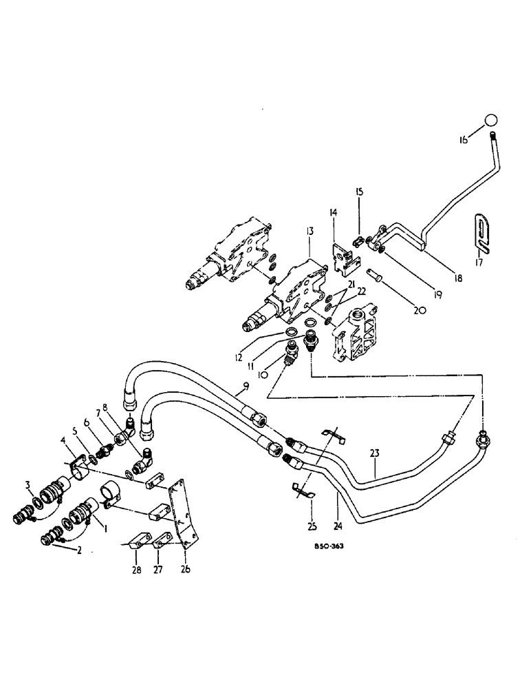 Схема запчастей Case IH 584 - (10-10) - AUXILIARY VALVES, 2ND BANK, DOUBLE (07) - HYDRAULICS