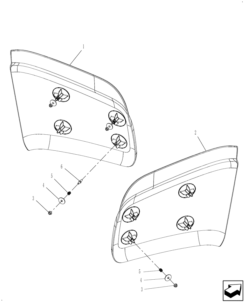 Схема запчастей Case IH 9120 - (80.150.16) - GRAIN TANK CORNER PANELS (80) - CROP STORAGE/UNLOADING