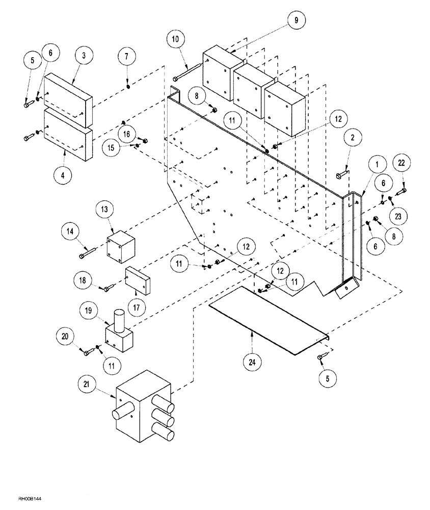 Схема запчастей Case IH AFS - (02-04) - CONTROL ASSEMBLY, AFS CONCORD (55) - ELECTRICAL SYSTEMS