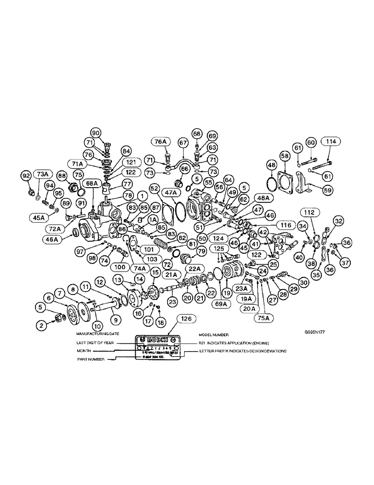 Схема запчастей Case IH D-358 - (6-028) - FUEL INJECTION PUMP, 2826 TRACTORS 