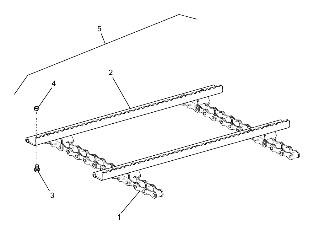 Схема запчастей Case IH AFX8010 - (K.25.E.48[10]) - CHAIN ASSY AND FEEDER SLATS - FULL LENGTH SLATS K - Crop Processing